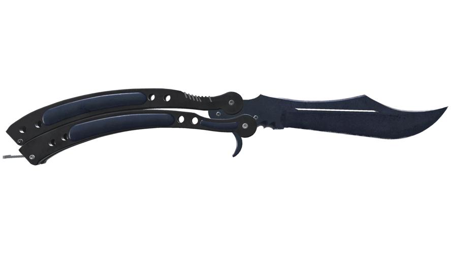 ★ Butterfly Knife | Blue Steel (Battle-Scarred)