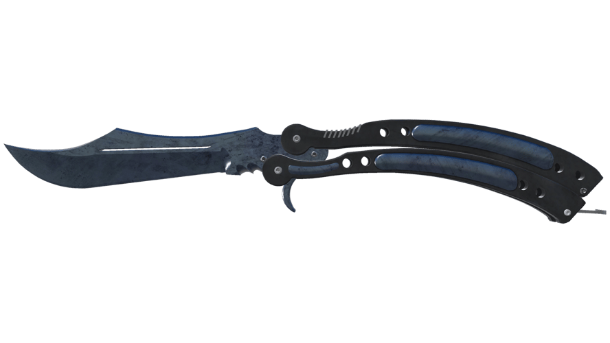 ★ Butterfly Knife | Blue Steel (Factory New)