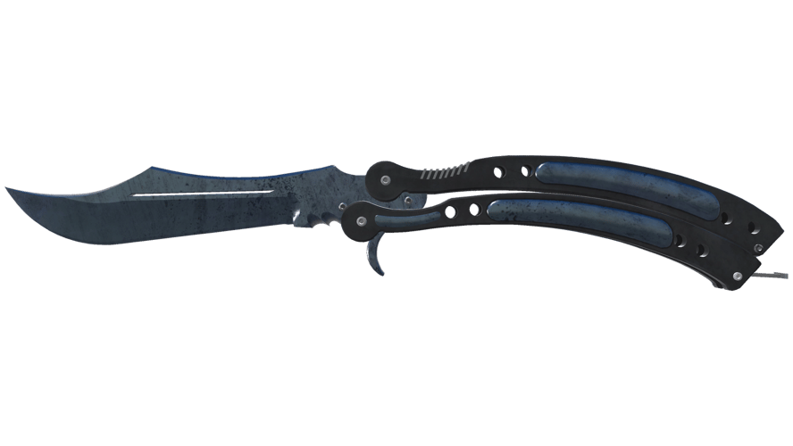 ★ Butterfly Knife | Blue Steel (Factory New)