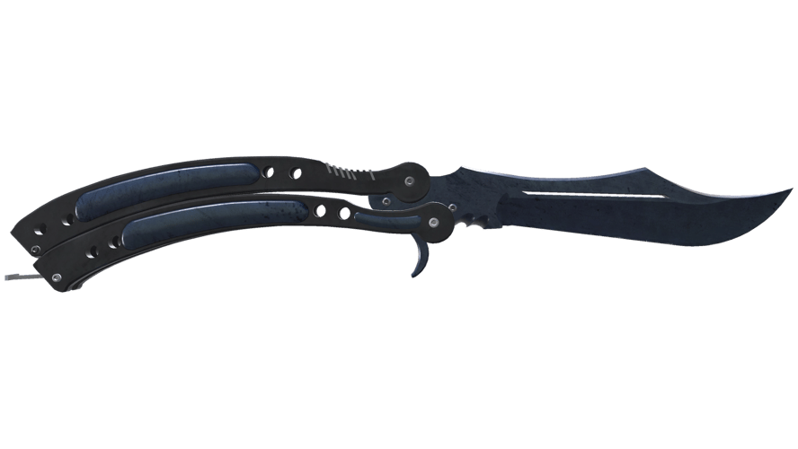 ★ Butterfly Knife | Blue Steel (Well-Worn)