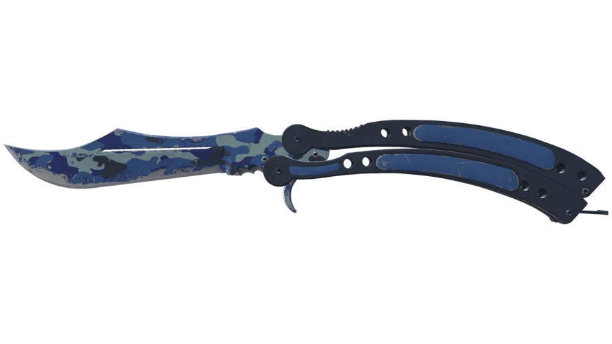 ★ Butterfly Knife | Bright Water (Well-Worn)