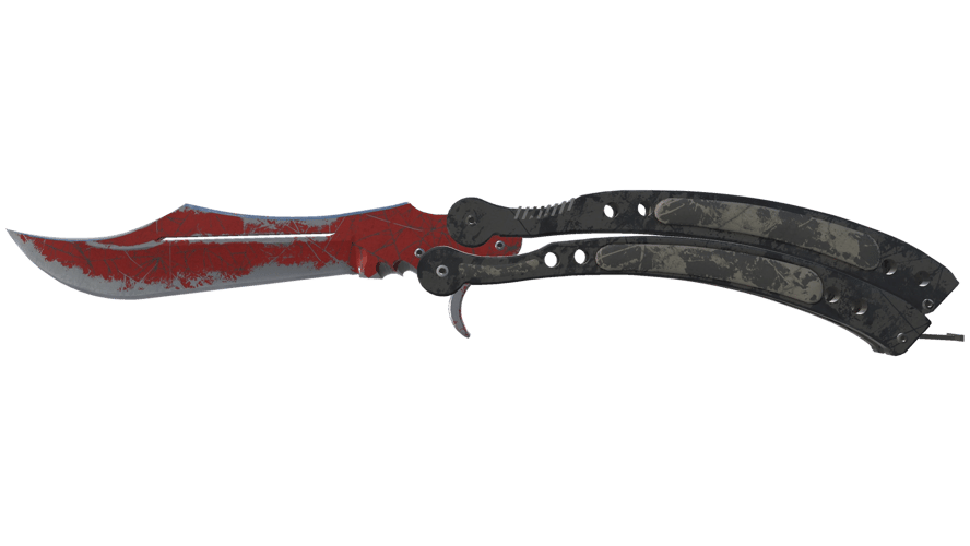 ★ Butterfly Knife | Crimson Web (Battle-Scarred)