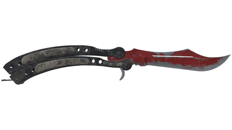 ★ Butterfly Knife | Crimson Web (Battle-Scarred)