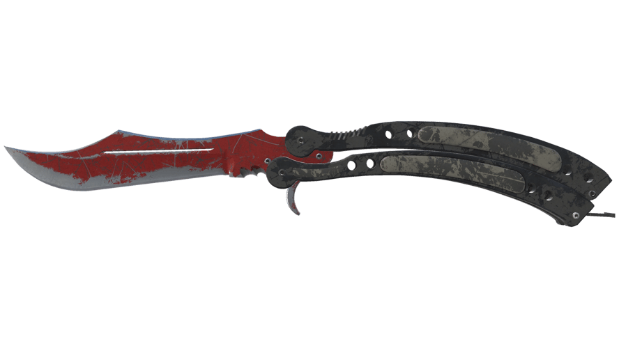 ★ Butterfly Knife | Crimson Web (Battle-Scarred)