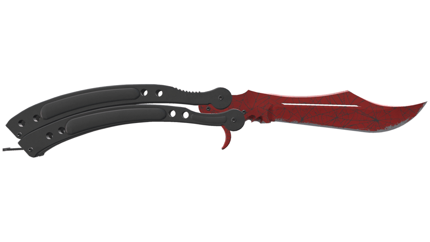 ★ Butterfly Knife | Crimson Web (Minimal Wear)