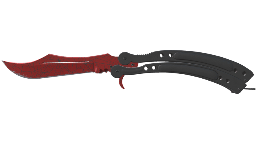 ★ Butterfly Knife | Crimson Web (Minimal Wear)