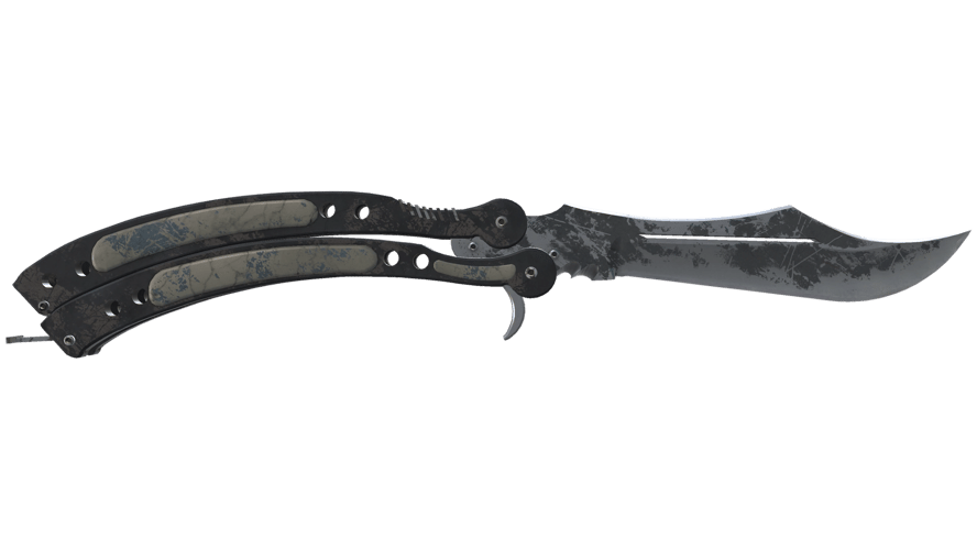 ★ Butterfly Knife | Night (Battle-Scarred)