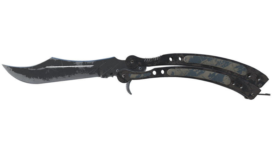 ★ Butterfly Knife | Night (Battle-Scarred)