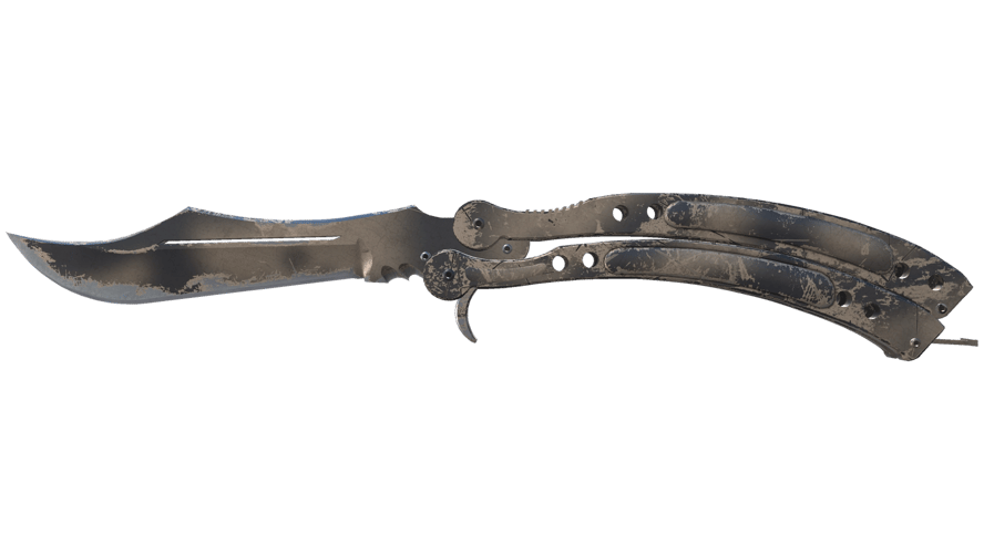 ★ Butterfly Knife | Scorched (Well-Worn)