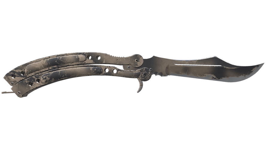 ★ Butterfly Knife | Scorched (Well-Worn)