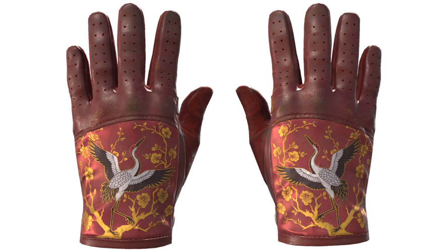★ Driver Gloves | Brocade Crane (Well-Worn)