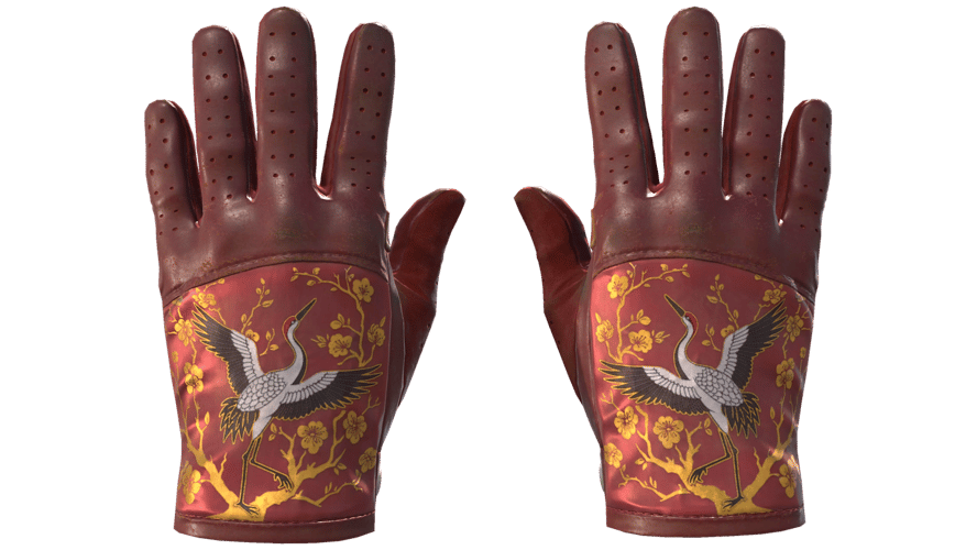 ★ Driver Gloves | Brocade Crane (Well-Worn)