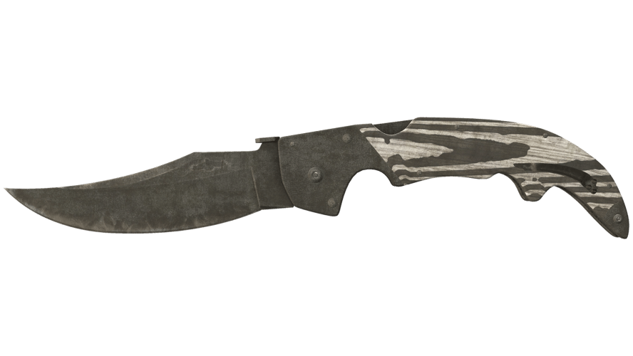 ★ Falchion Knife | Black Laminate (Battle-Scarred)