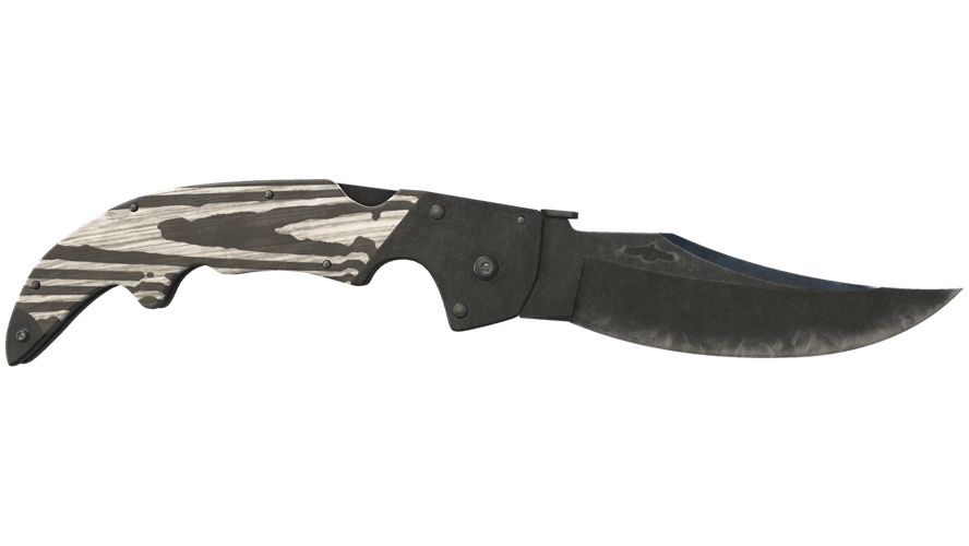 ★ Falchion Knife | Black Laminate (Well-Worn)