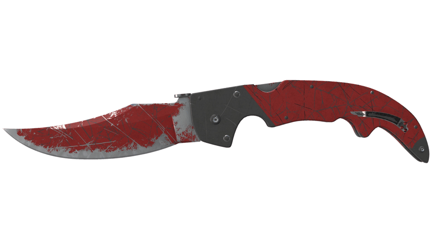 ★ Falchion Knife | Crimson Web (Battle-Scarred)