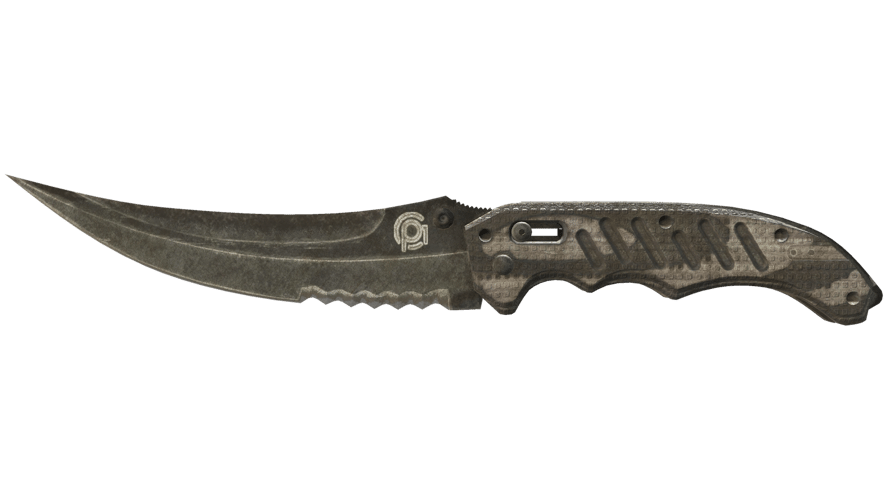 ★ Flip Knife | Black Laminate (Battle-Scarred)