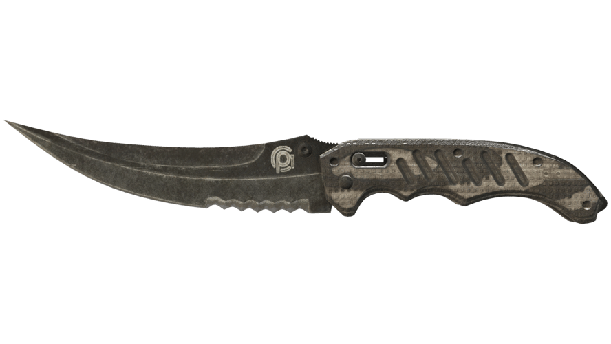 ★ Flip Knife | Black Laminate (Battle-Scarred)