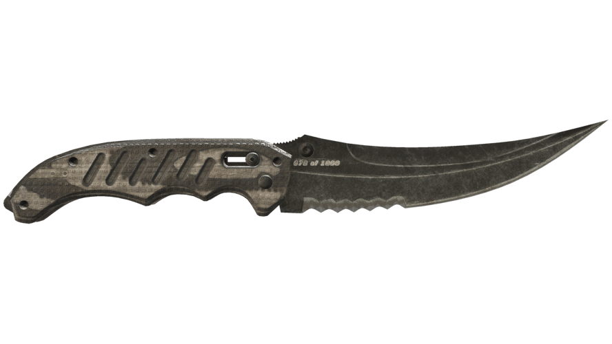 ★ Flip Knife | Black Laminate (Battle-Scarred)