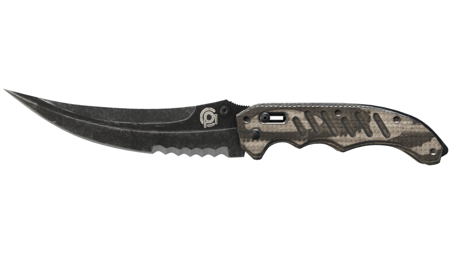 ★ Flip Knife | Black Laminate (Minimal Wear)