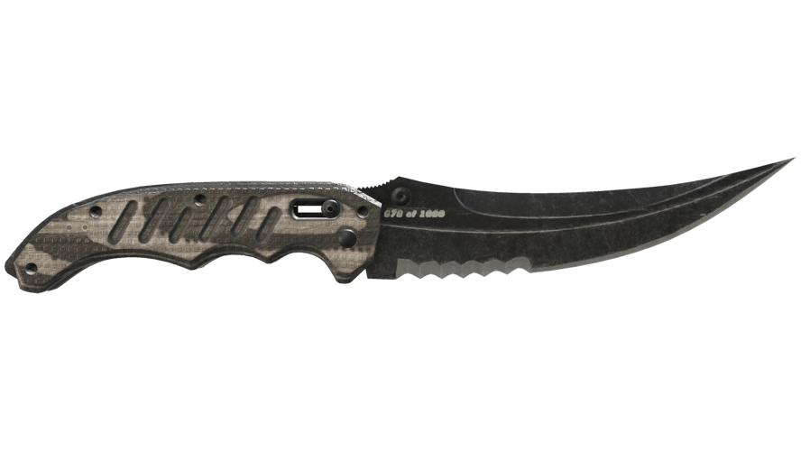 ★ Flip Knife | Black Laminate (Well-Worn)