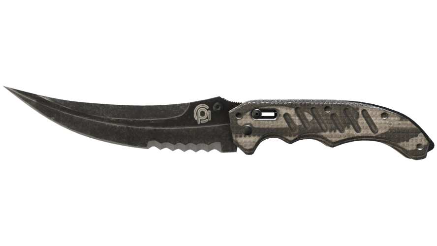 ★ Flip Knife | Black Laminate (Well-Worn)