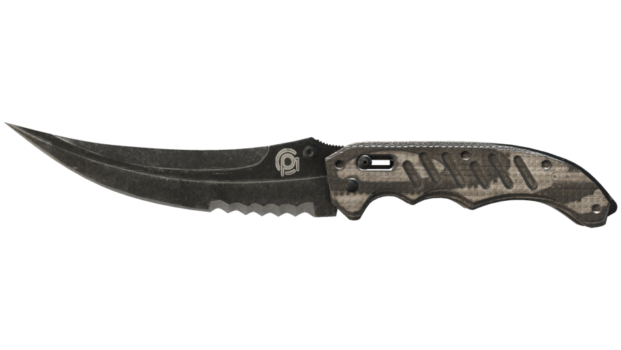 ★ Flip Knife | Black Laminate (Well-Worn)