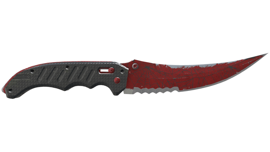 ★ Flip Knife | Crimson Web (Battle-Scarred)