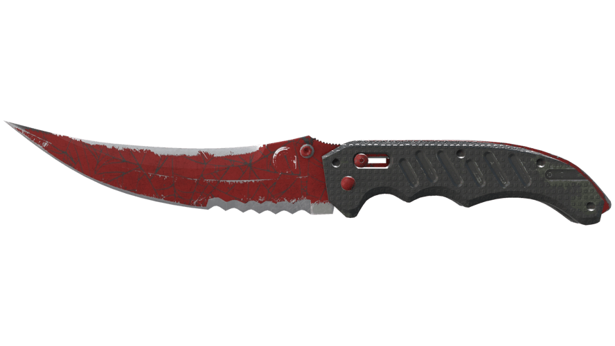 ★ Flip Knife | Crimson Web (Battle-Scarred)