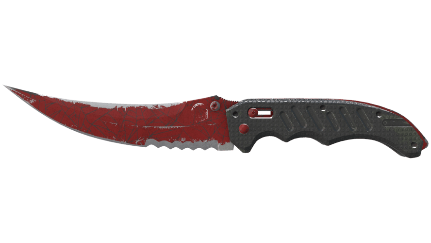 ★ Flip Knife | Crimson Web (Battle-Scarred)