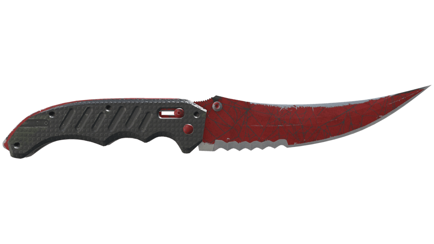 ★ Flip Knife | Crimson Web (Battle-Scarred)