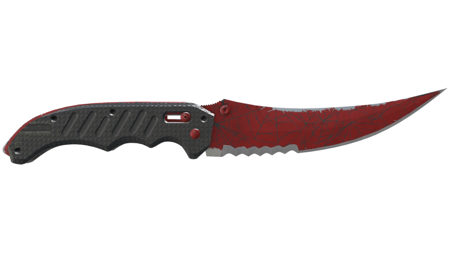 ★ Flip Knife | Crimson Web (Well-Worn)