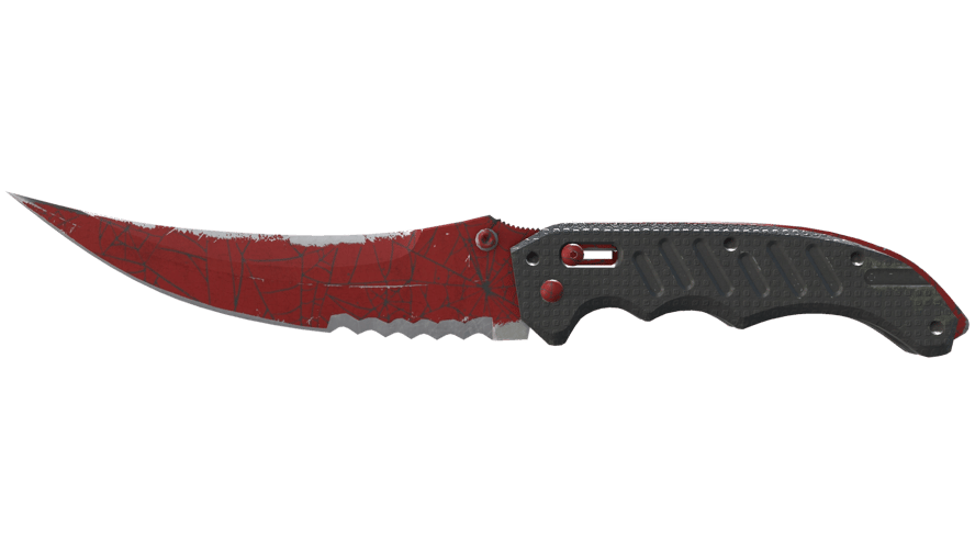 ★ Flip Knife | Crimson Web (Well-Worn)