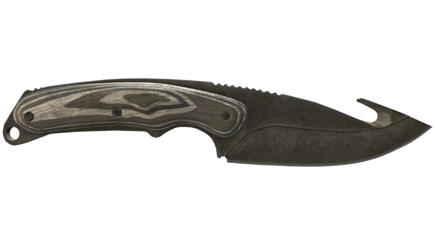 ★ Gut Knife | Black Laminate (Battle-Scarred)