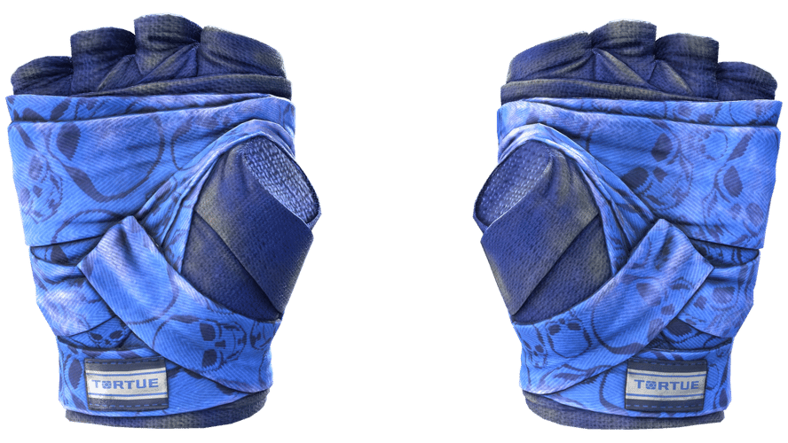 ★ Hand Wraps | Cobalt Skulls (Battle-Scarred)