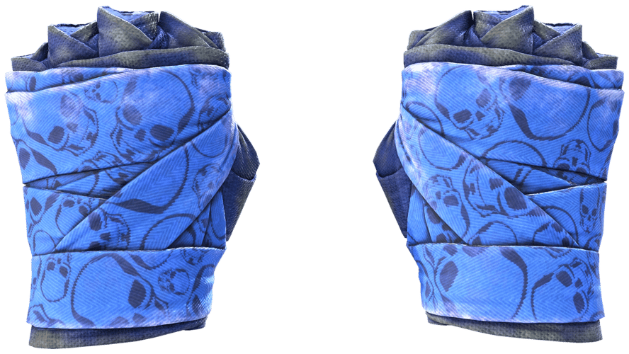 ★ Hand Wraps | Cobalt Skulls (Battle-Scarred)