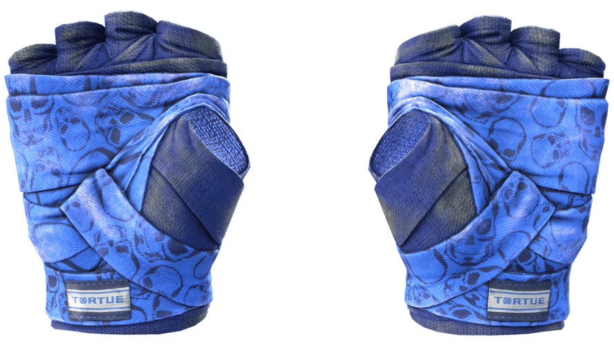★ Hand Wraps | Cobalt Skulls (Battle-Scarred)