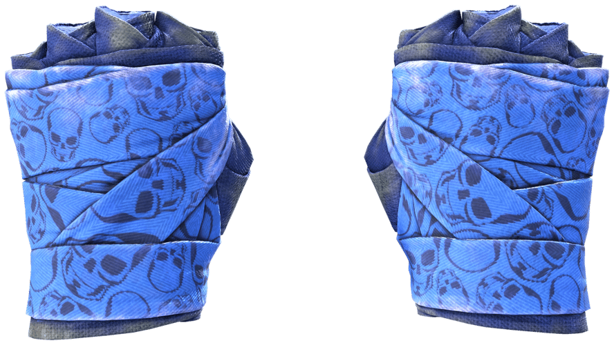 ★ Hand Wraps | Cobalt Skulls (Battle-Scarred)