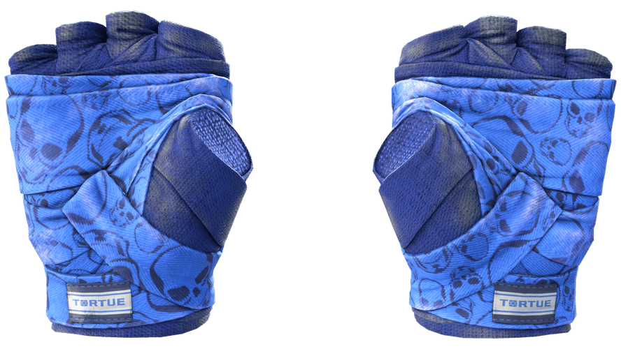 ★ Hand Wraps | Cobalt Skulls (Battle-Scarred)