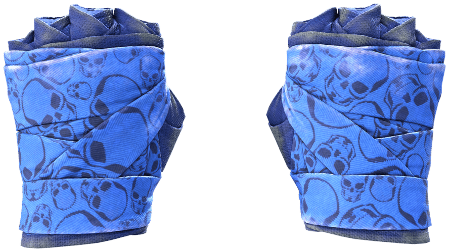 ★ Hand Wraps | Cobalt Skulls (Battle-Scarred)