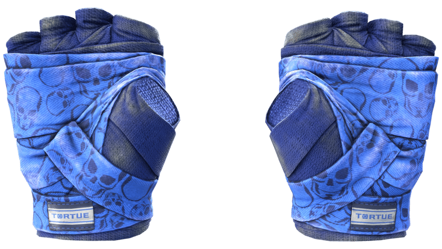 ★ Hand Wraps | Cobalt Skulls (Battle-Scarred)