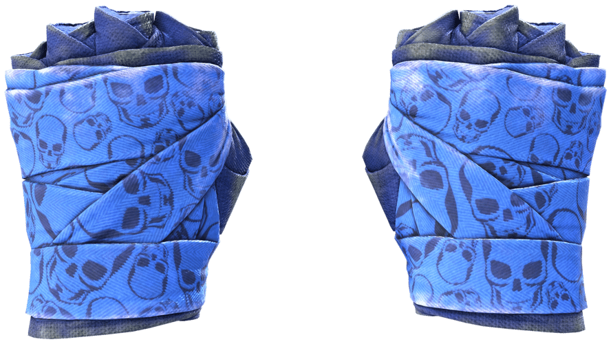 ★ Hand Wraps | Cobalt Skulls (Battle-Scarred)