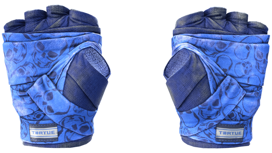 ★ Hand Wraps | Cobalt Skulls (Battle-Scarred)