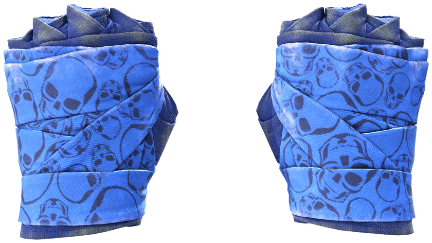 ★ Hand Wraps | Cobalt Skulls (Battle-Scarred)