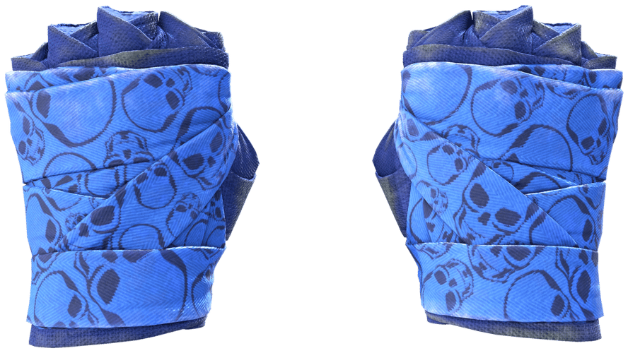 ★ Hand Wraps | Cobalt Skulls (Well-Worn)