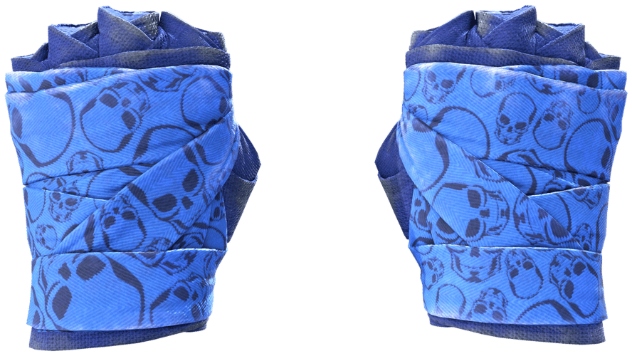 ★ Hand Wraps | Cobalt Skulls (Well-Worn)