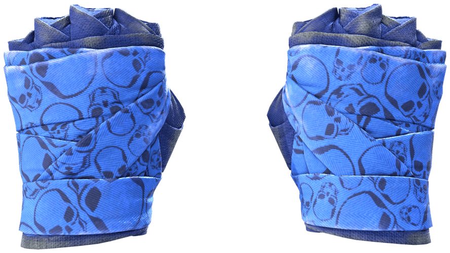 ★ Hand Wraps | Cobalt Skulls (Well-Worn)
