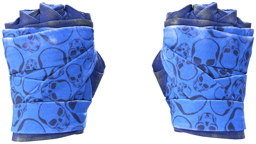 ★ Hand Wraps | Cobalt Skulls (Well-Worn)