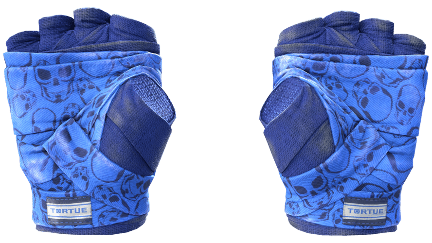 ★ Hand Wraps | Cobalt Skulls (Well-Worn)