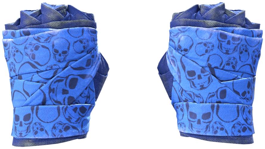 ★ Hand Wraps | Cobalt Skulls (Well-Worn)