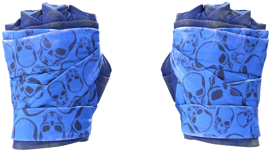 ★ Hand Wraps | Cobalt Skulls (Well-Worn)